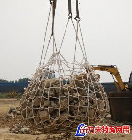 水利工程专用抛石网兜_聚丙烯抛石网兜_吊装石头尼龙网兜