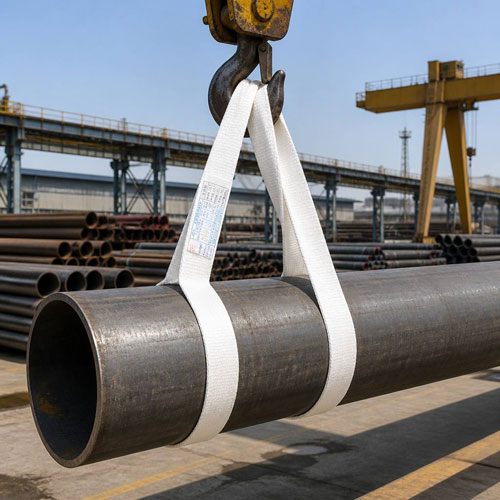 1T White Polyester Flat Endless Pipe Lifting Webbing Sling 1T White Polyester Flat Endless Pipe Lifting Webbing Sling